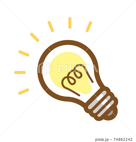 電球、ひらめき：イラスト無料
