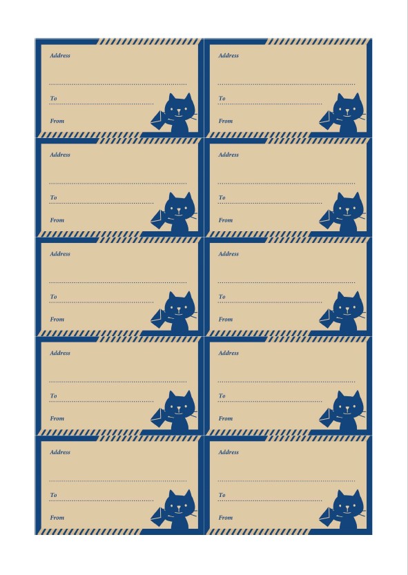 宛名ラベル」の無料テンプレートをダウンロード - 自由が丘スタイル