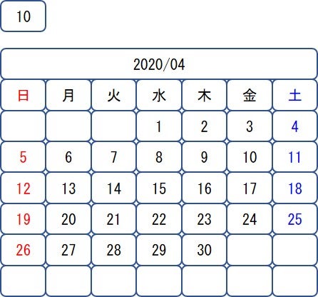 数字のみカレンダー」のバリエーションを考えてみたパワーポイントで作るオリジナル図形とWEB画像の作成テクニック