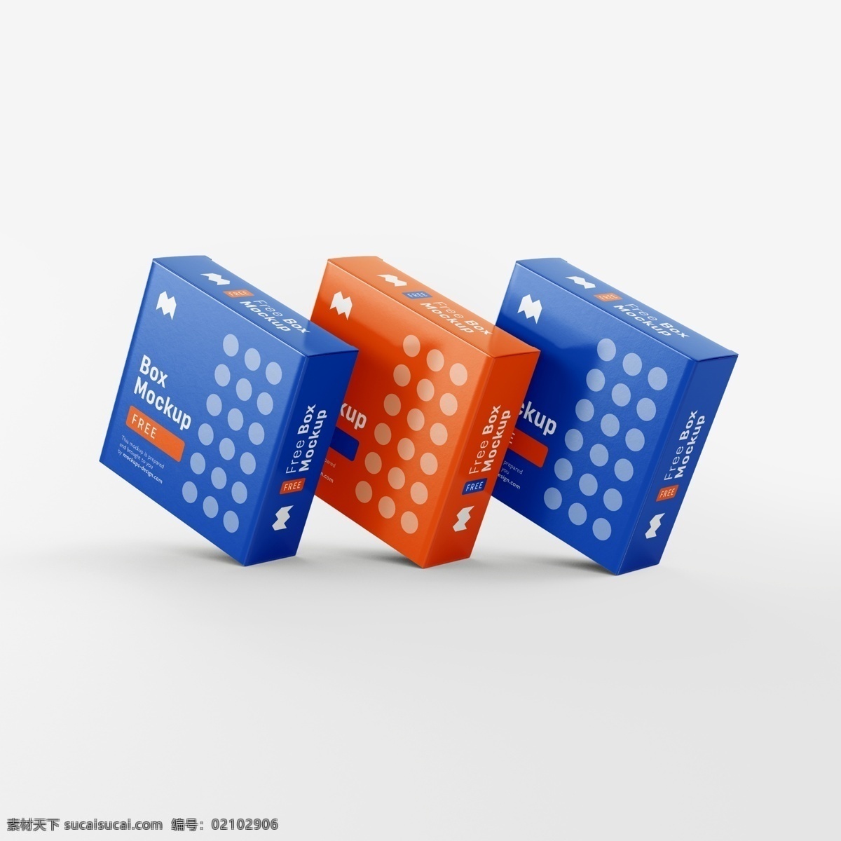 多彩盒子包装礼盒PS样机贴图– PS样机网