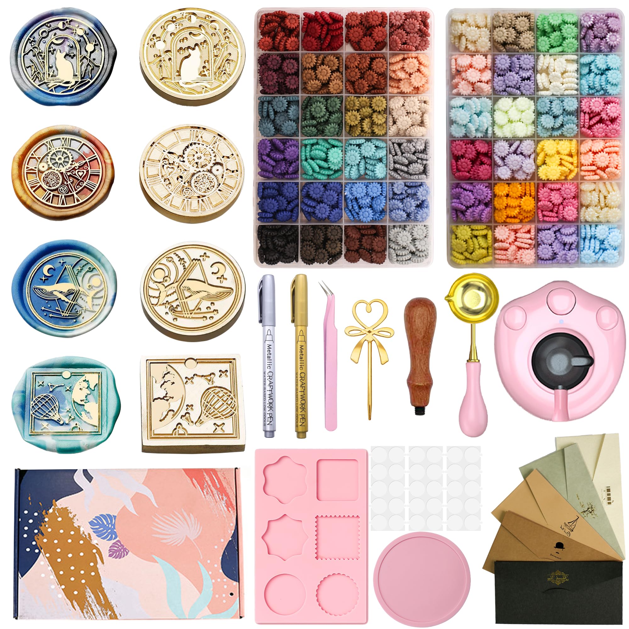 シーリング スタンプ セット 電気炉スタンプ ハンドル スタンプ台 星型ワックス15色assort333 宅配便 2306GreenRoseYumi : GreenRoseネットショップYumi - 通販 - Yahoo!ショッピング