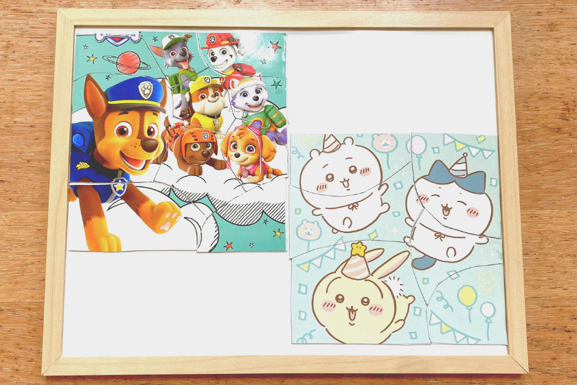 手作りおもちゃ100均パズルが活躍！ 1歳半の次男が大喜びの マグネット遊び ‣ めかぶかあちゃんのどんどこ子育て