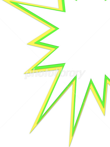 ギザギザ爆弾吹き出し素材 版ズレ赤：イラスト無料