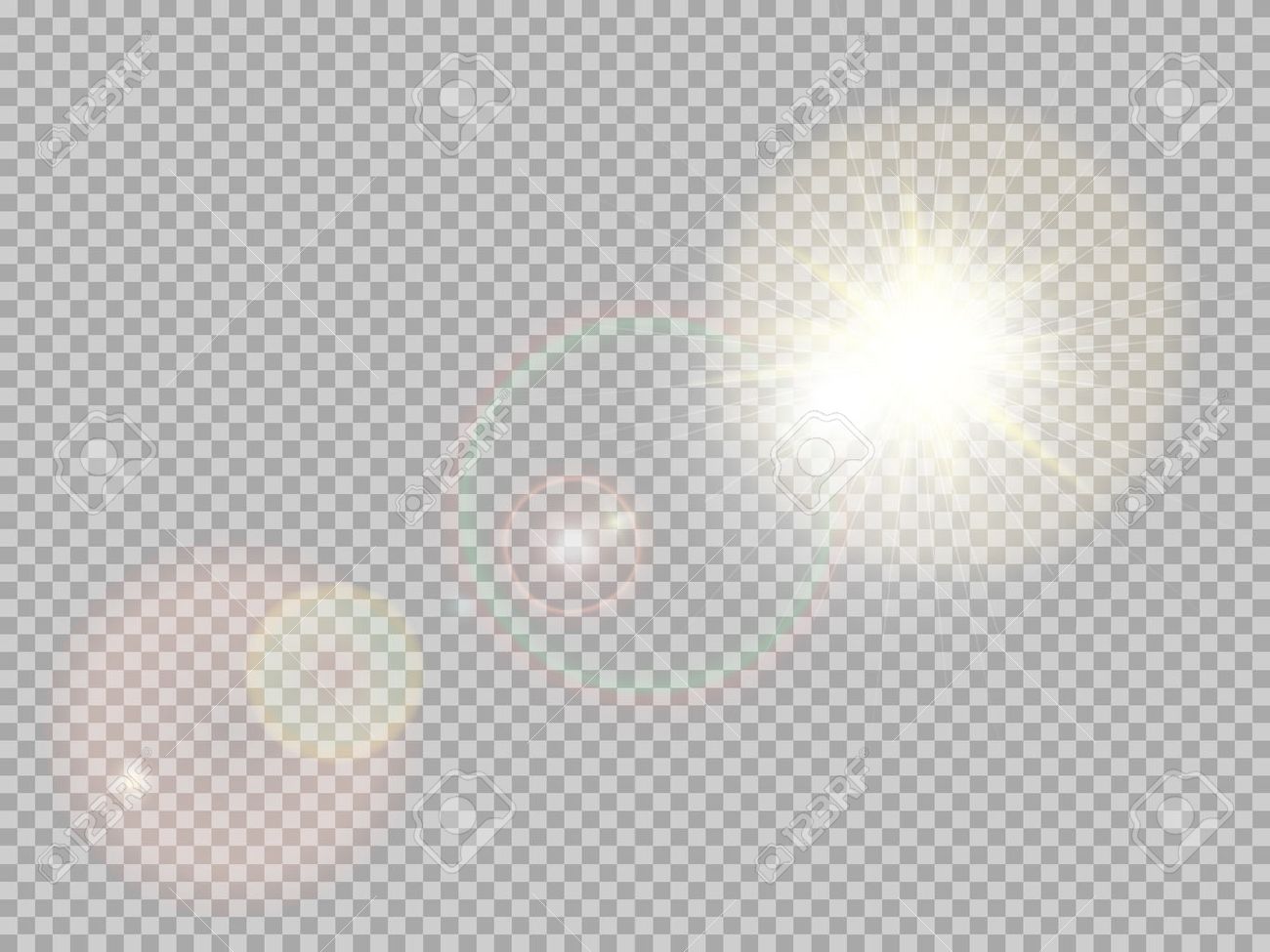 GIMP2の使い方: レンズフレアやスポットライトなど光のエフェクトのフリー素材集。切り抜き済みで商用可