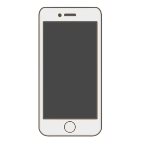 白いスマートフォン - かわいいフリーイラスト素材集 ぴくらいく 商用利用可
