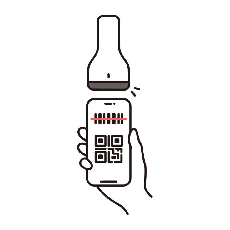 バーコードリーダーのイラスト：イラスト無料