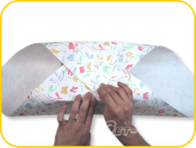 包装紙を使った基本の斜め包みの方法富澤商店オンラインショップ