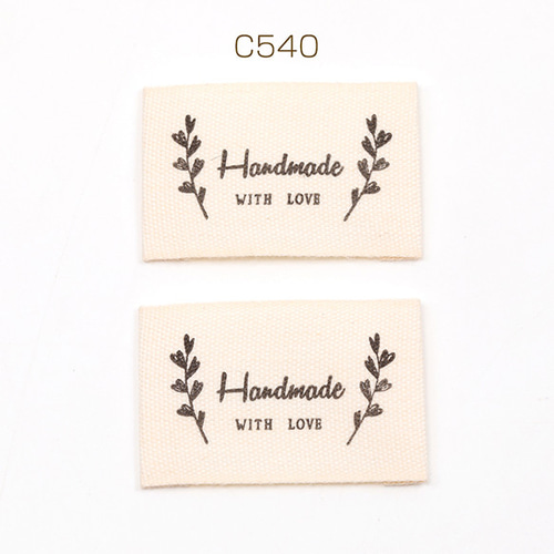 C540 60個 コットンタグ handmade 綿タグ 織りネームタグ ロゴタグ ハンドメイド用タグ 3 x 20ヶリボン・テープbeads&parts プロフ必読通販 18172730Creema クリーマ