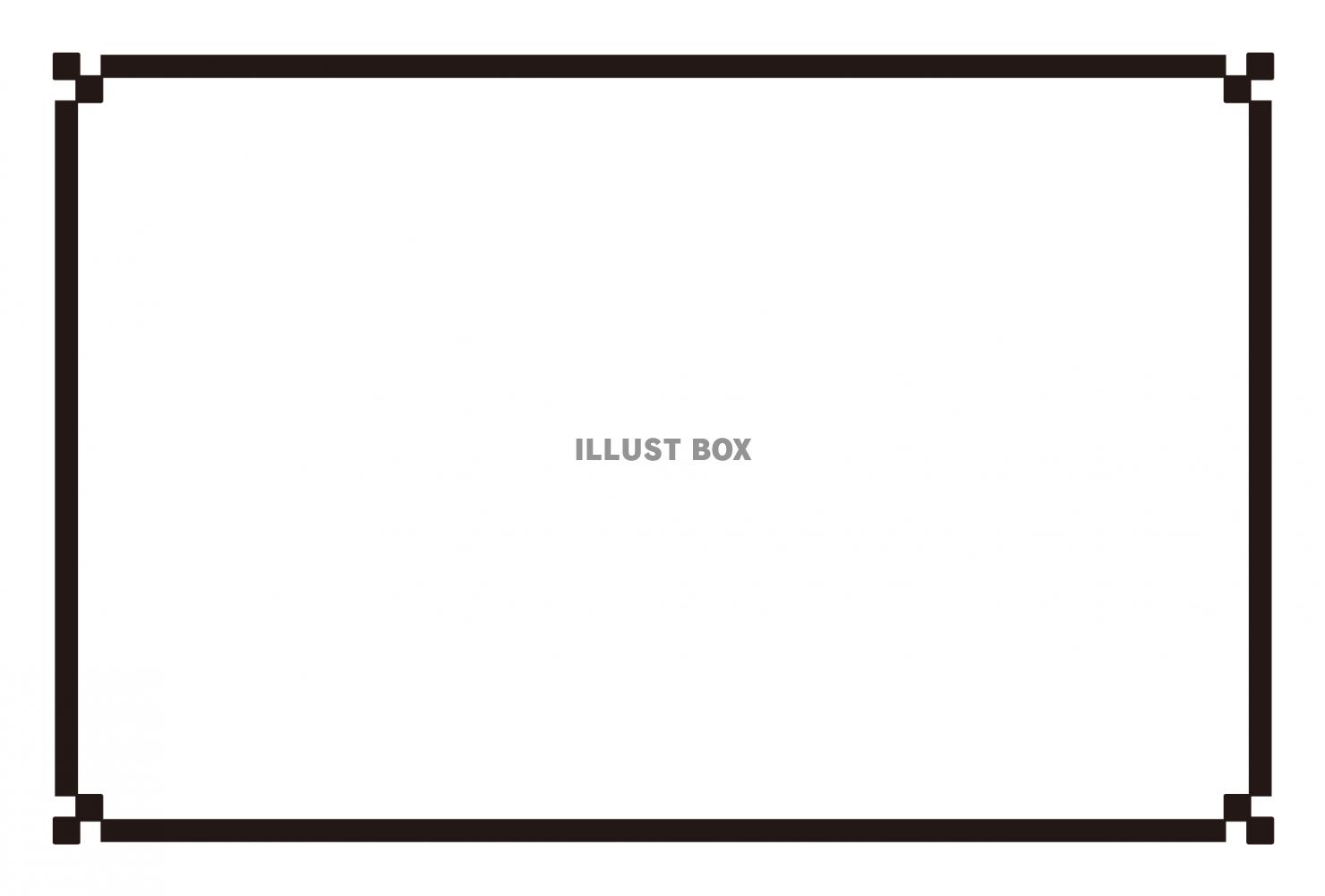 枠・飾り枠フレーム 葉デザイン 無料イラスト素材