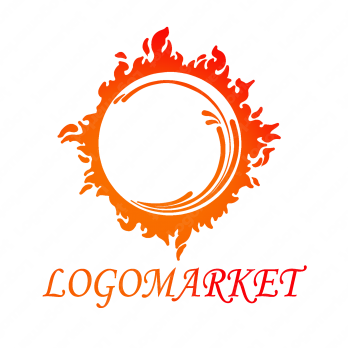 ロゴ販売サンプルです。太陽・光・輪・花・ロゴ・マークデザイン704をイメージしたロゴデザインです