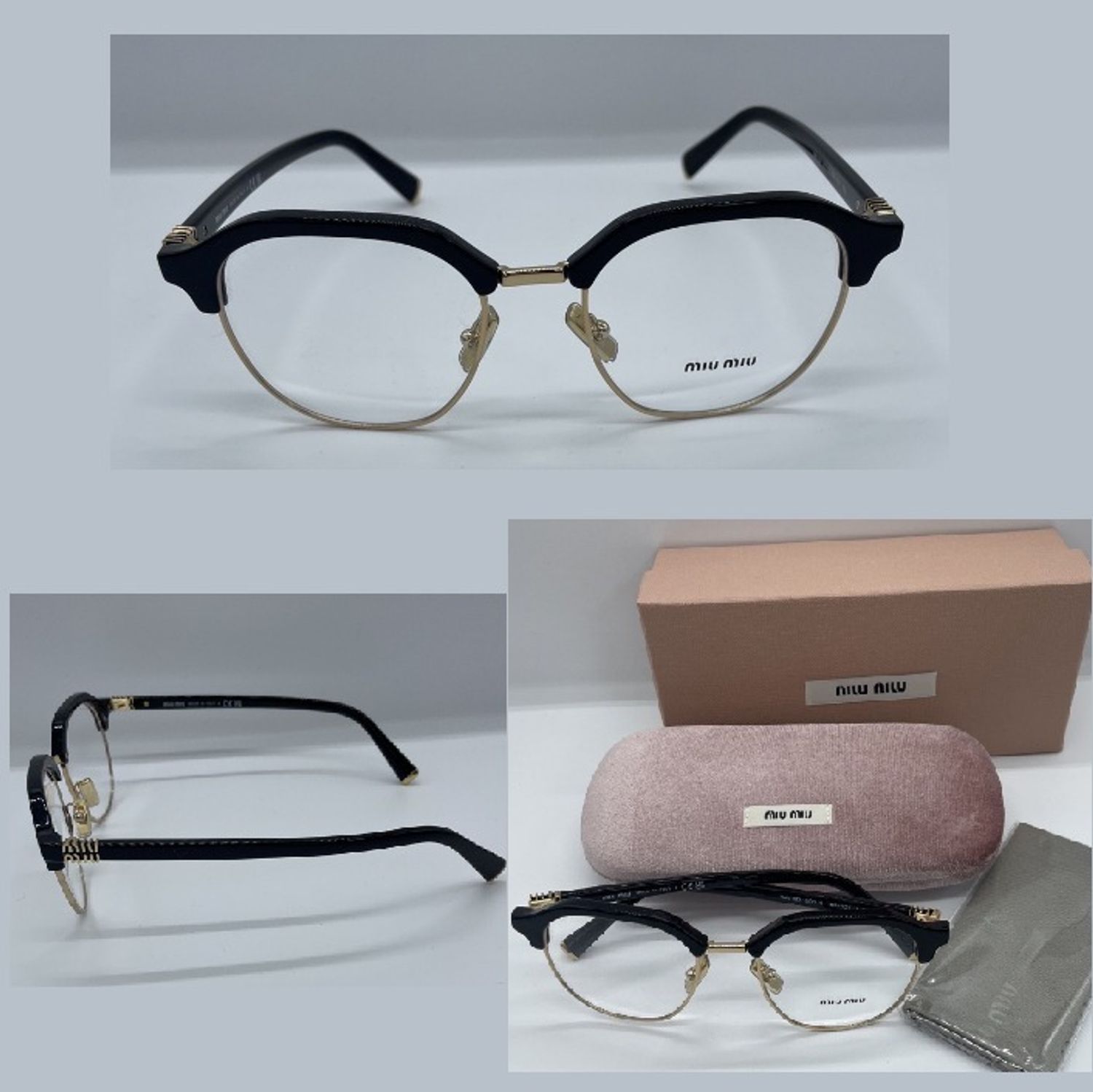 ダンヒル メガネ 眼鏡 アイウェア フルリム サイドロゴ入り パリ型 度入り メンズ 中古