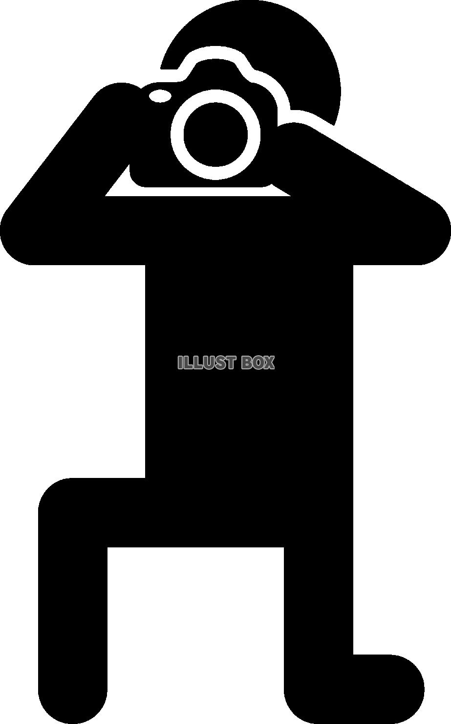 カメラマン 男性 ：イラスト無料