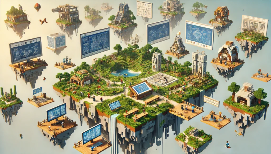 マイクラPE 城建築練習 その１ 城下見＋試作品失敗＋塔先端: わたしのオンラインメモ帳