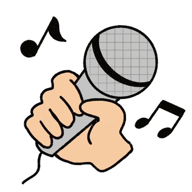 マイク 音楽・楽器・カラオケ その他一般・装飾 の無料イラスト介護アンテナ