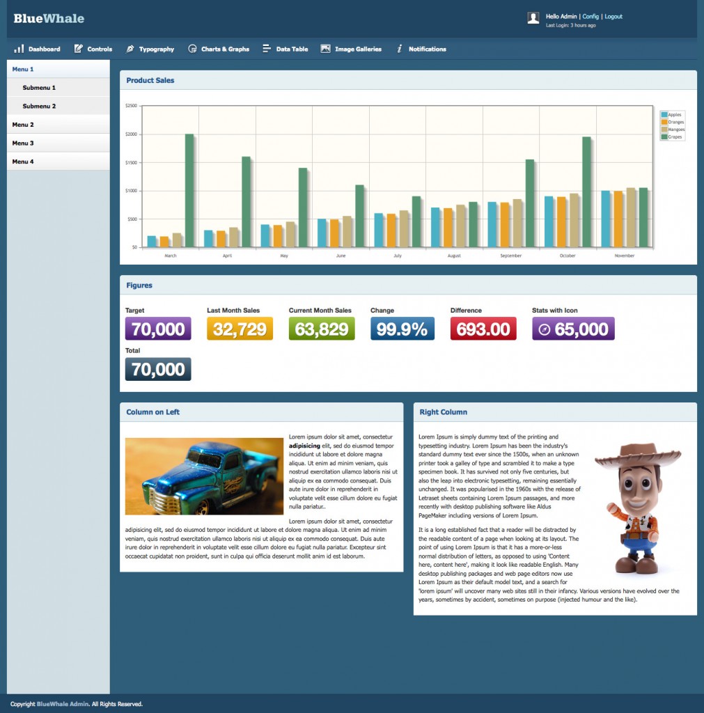 管理画面用のレイアウトやUIコンポーネントがほとんどすべて揃った、商用利用無料のHTMLテンプレート -Stislaコリス