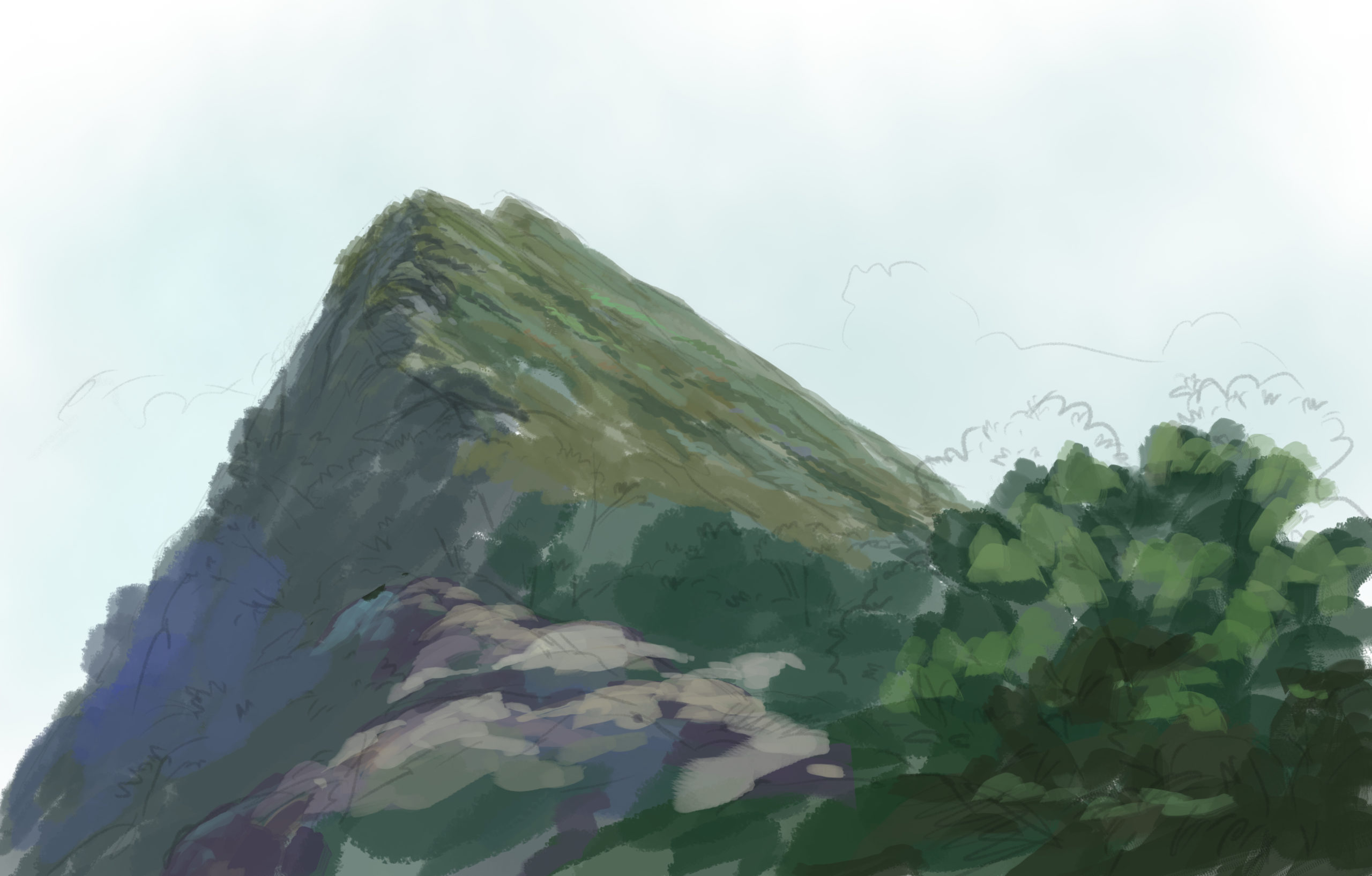 息を呑むほど美しい自然の風景を誰でも描ける方法🌄！ 