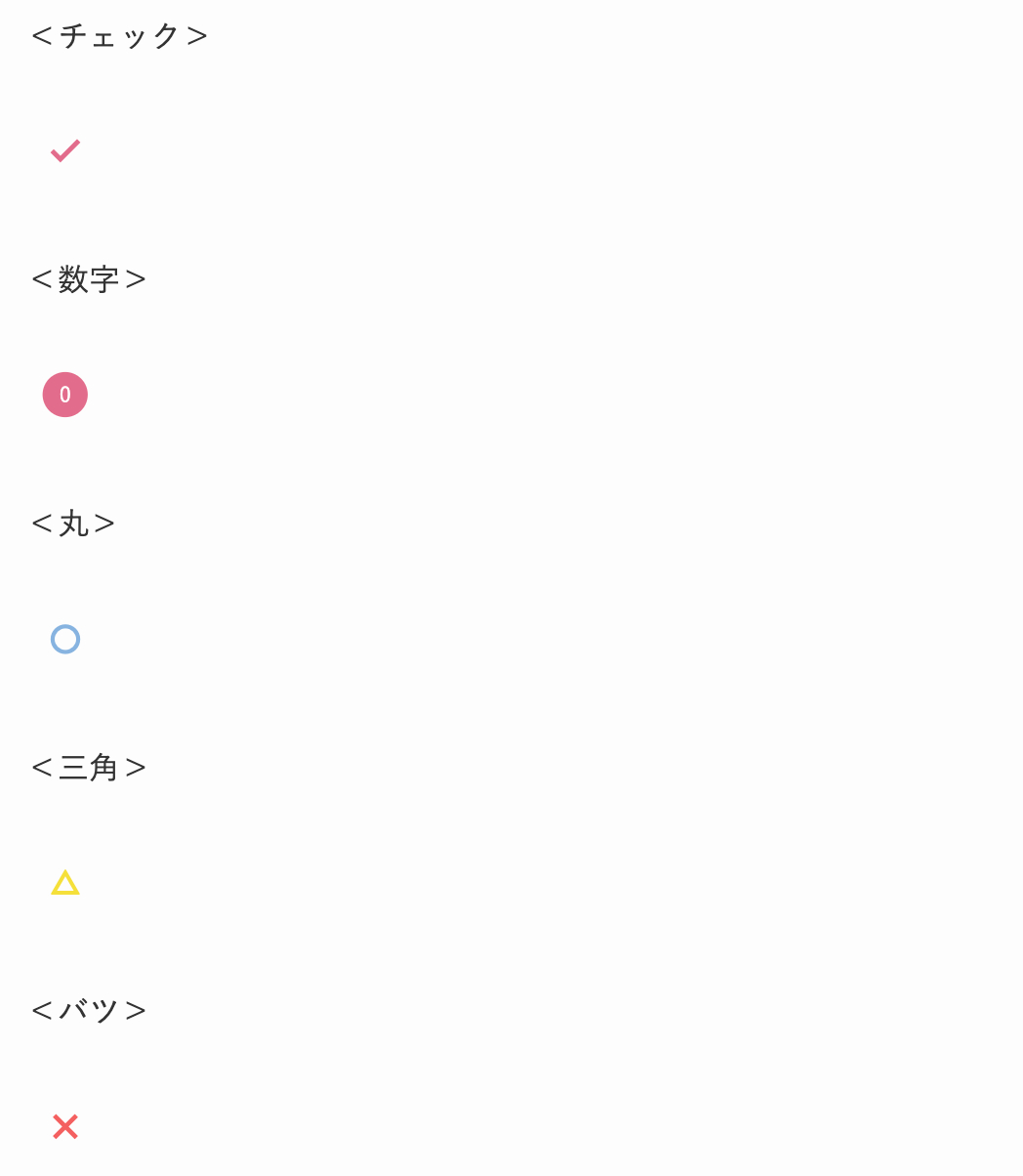 箇条書きのテンプレート配布します