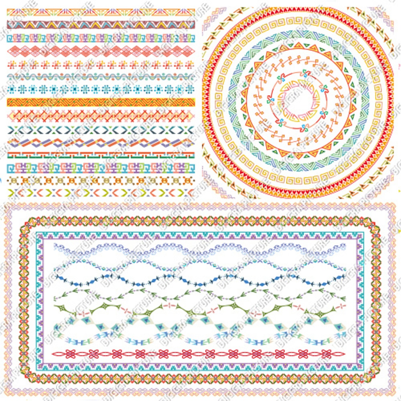 カラフルな囲み枠2無料イラスト素材素材ラボ