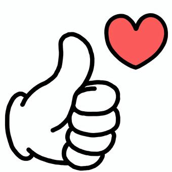 手のイラスト素材 片手ハートポーズの手Vtuber・配信向けフリー素材Illustration of a one-handed heartpose for Vtubers