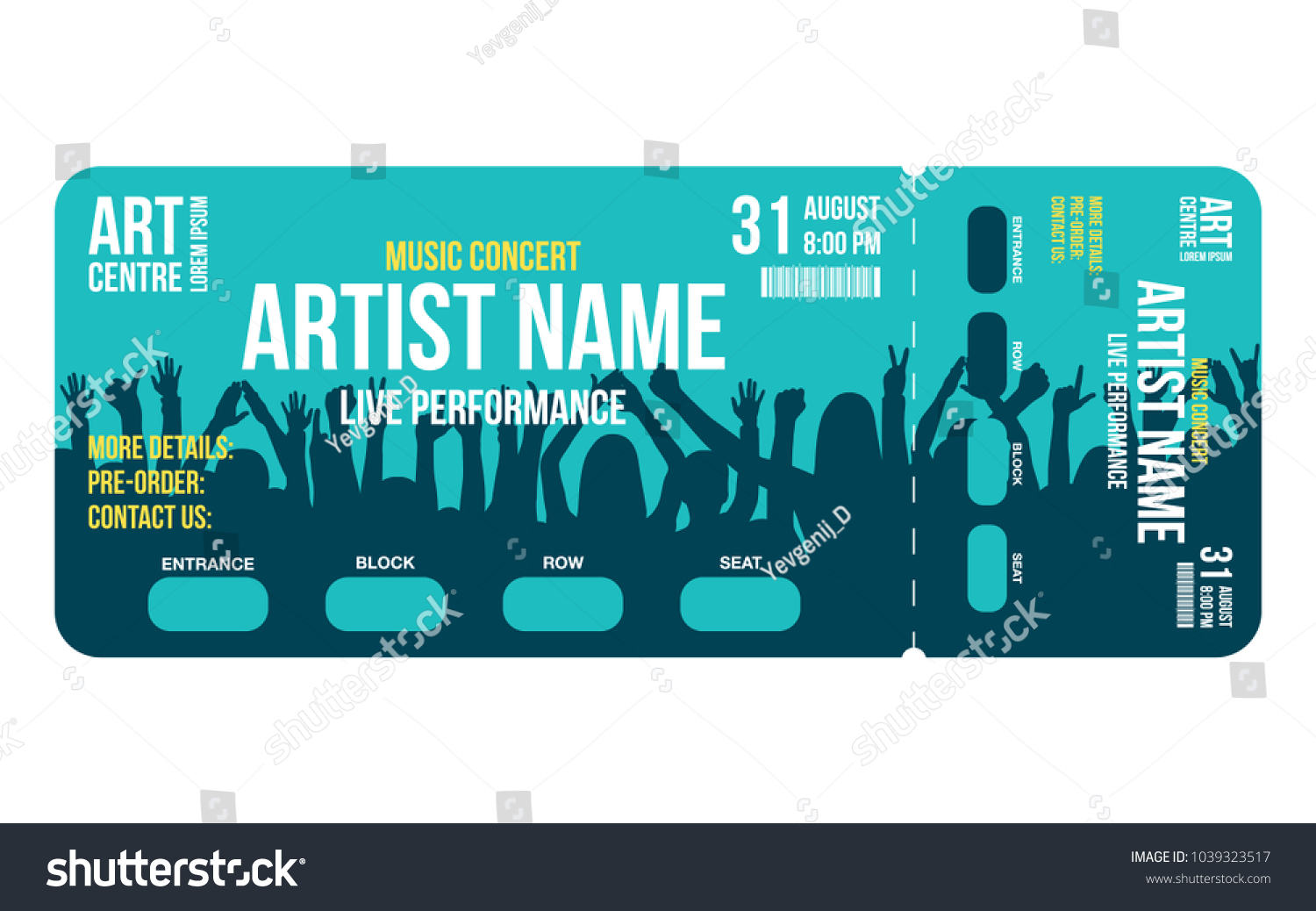 演奏会チケットテンプレート No.006チラシテンプレートセンタ