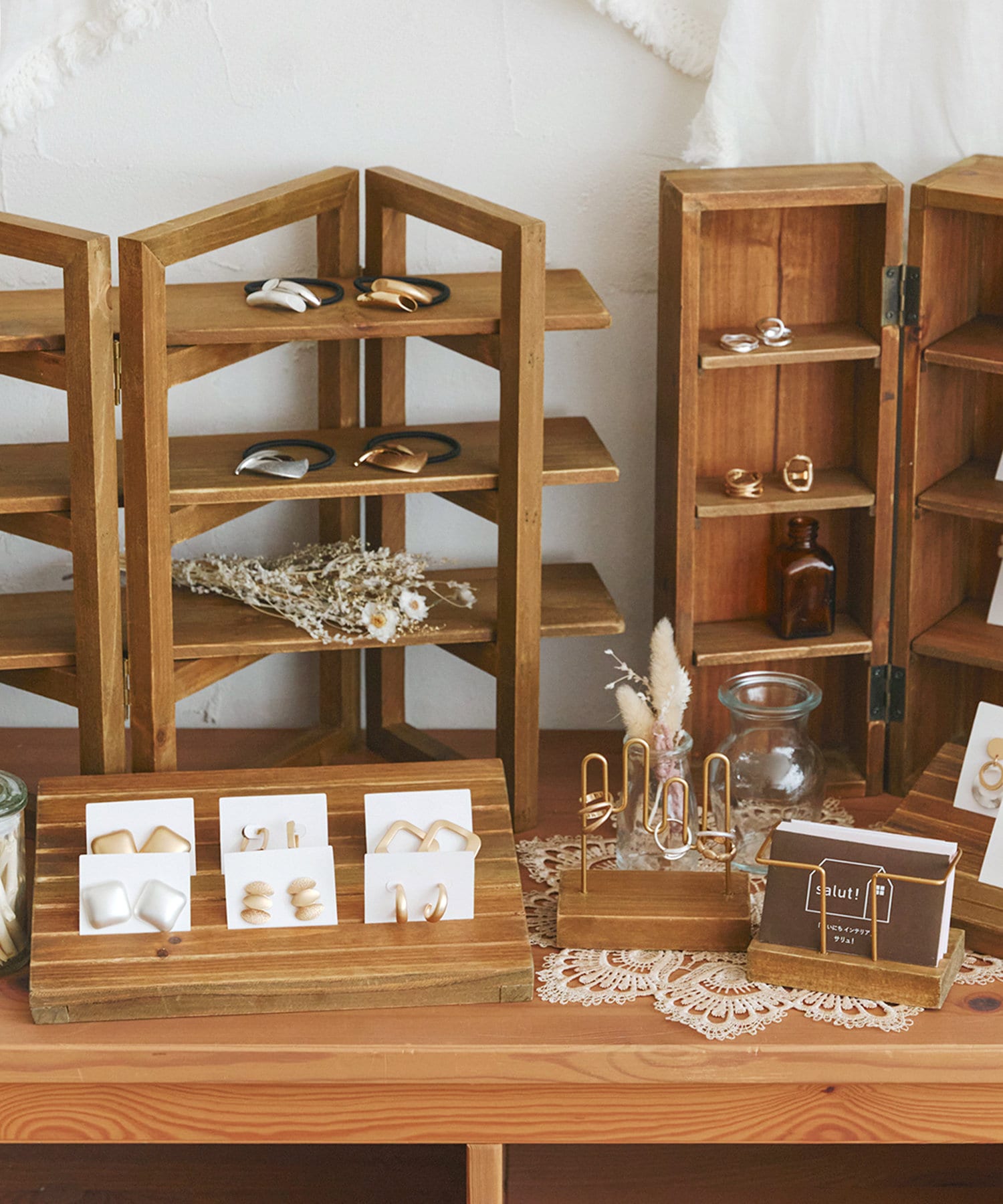 マルシェ 陳列棚 トロ箱 木箱 DIY 3段 ディスプレイ 古民家 古道具 ①