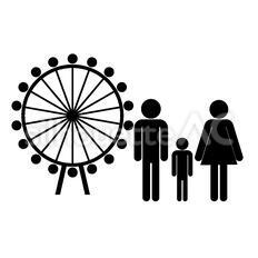 遊園地 観覧車のアイコンフリーのアイコンイラスト素材 icon-pit