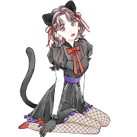 猫耳ハートを作る手のイラストおててやさん