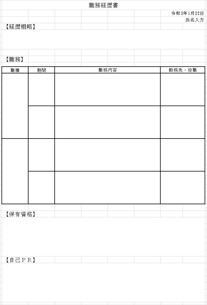 営業・企画営業（個人向け） | 職務経歴書（職歴書）の書き方マニュアル完全版