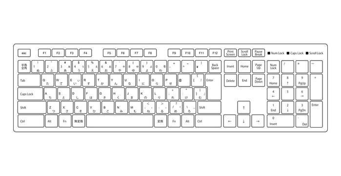 パソコンキーボード ホワイト のイラスト素材78278790- PIXTA