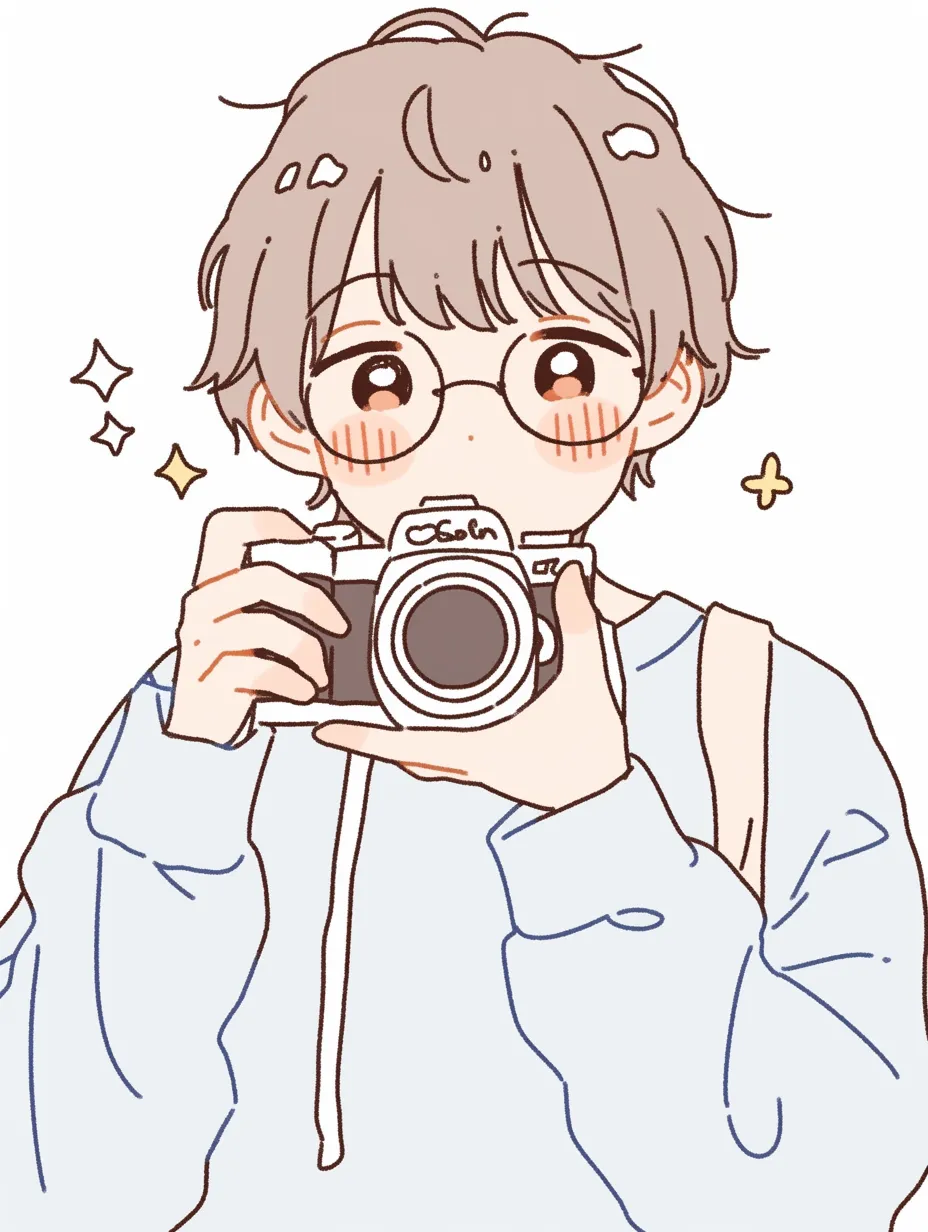 カメラマンの男性人物全身手描きイラストのイラスト素材77371386- PIXTA