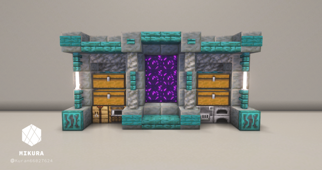 マイクラ 可愛いネザーゲートを作る Minecraft Nether portal ファンタジー