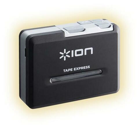 グレー カセット プレーヤー + ブランク カセット