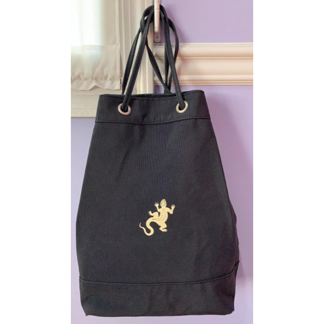 希少 agnès b. キッズ リュック とかげ アニエスベー agnes b とかげ トカゲ 黒 リュックサック