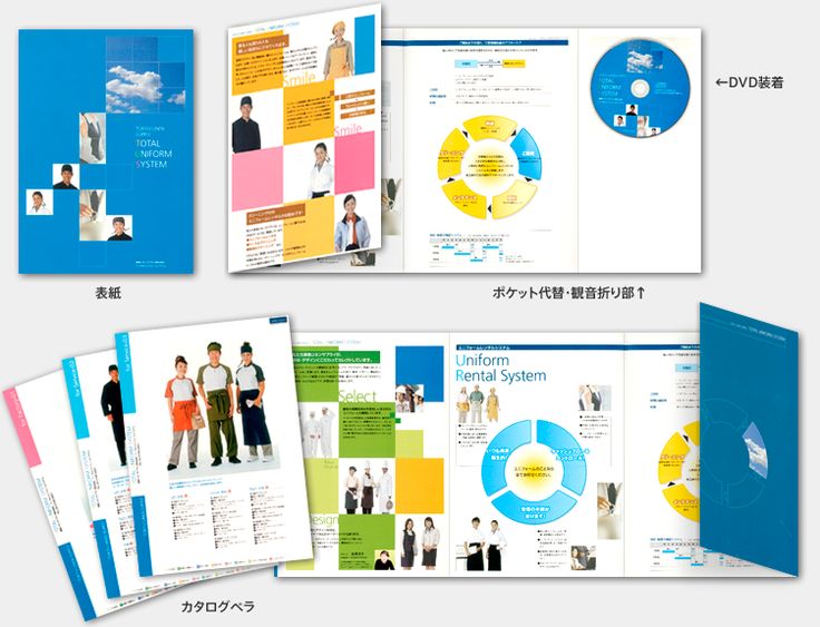 観音開きのカタログ作成会社案内 パンフレット専科