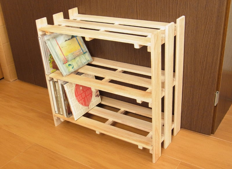 セリア簡単DIY☆1枚の板でつくれる「コの字ラック」 : pink pinko life