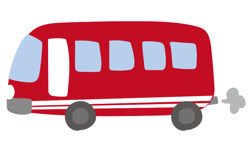 バスのイラスト商用可・フリーイラスト素材ソコスト