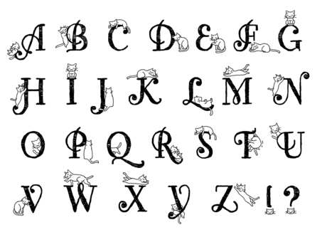 壁面 大きいサイズ 文字オーダー 保育素材 猫 アルファベット 文字 文字飾り 誕生会 入園 しんきゅう 運動会 ウォールステッカー・ウォールデコ保育cocoon 通販 19279496Creema クリーマ