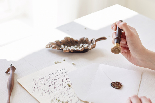 メッセージカード+封筒セットの書き方パピレッタ・お名前入りオーダーメイドレターセット