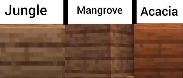 今の木材の種類、すごい数だよね！ : r Minecraft