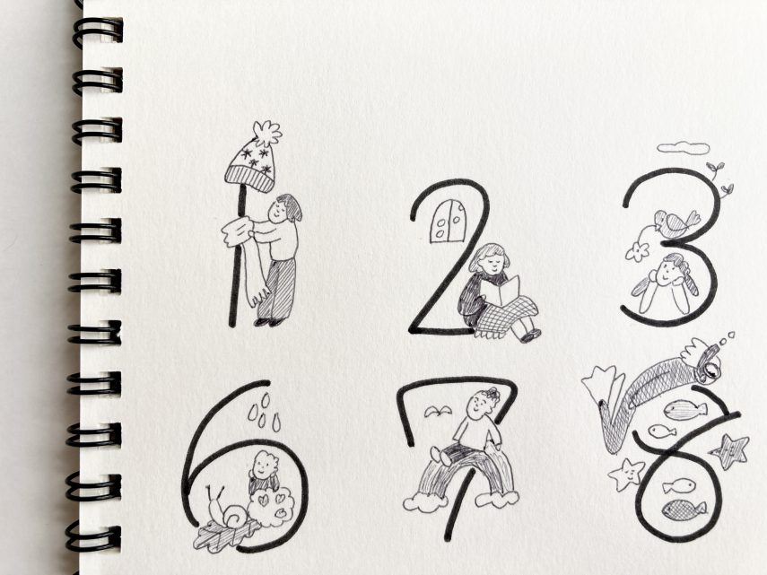 手描きの数字のセット イラスト おしゃれ かわいいのイラスト素材68602721- PIXTA