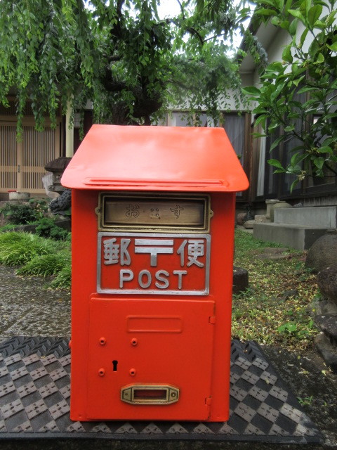 ○昭和レトロ! 丸型 郵便ポスト 郵便差出箱１号 丸型本物 当時