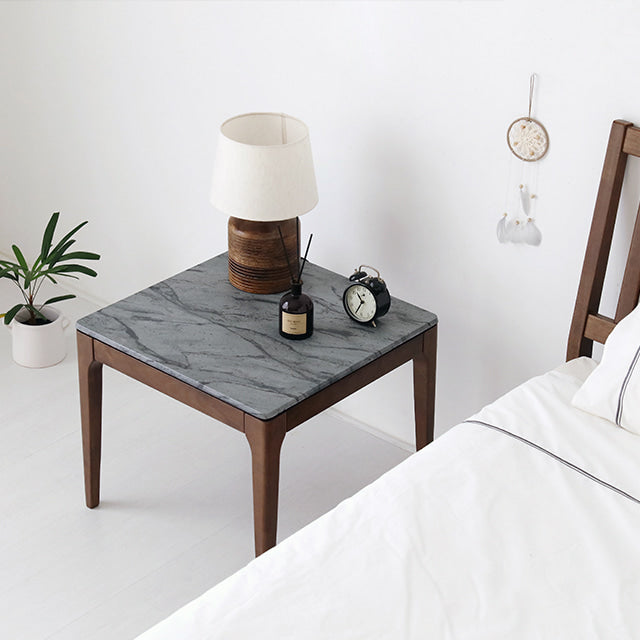 デザイナーズスタイル 大理石柄モダンサイドテーブルSN PVC2カラー- デザイナーズ家具専門通販店N-PLUSエヌプラス