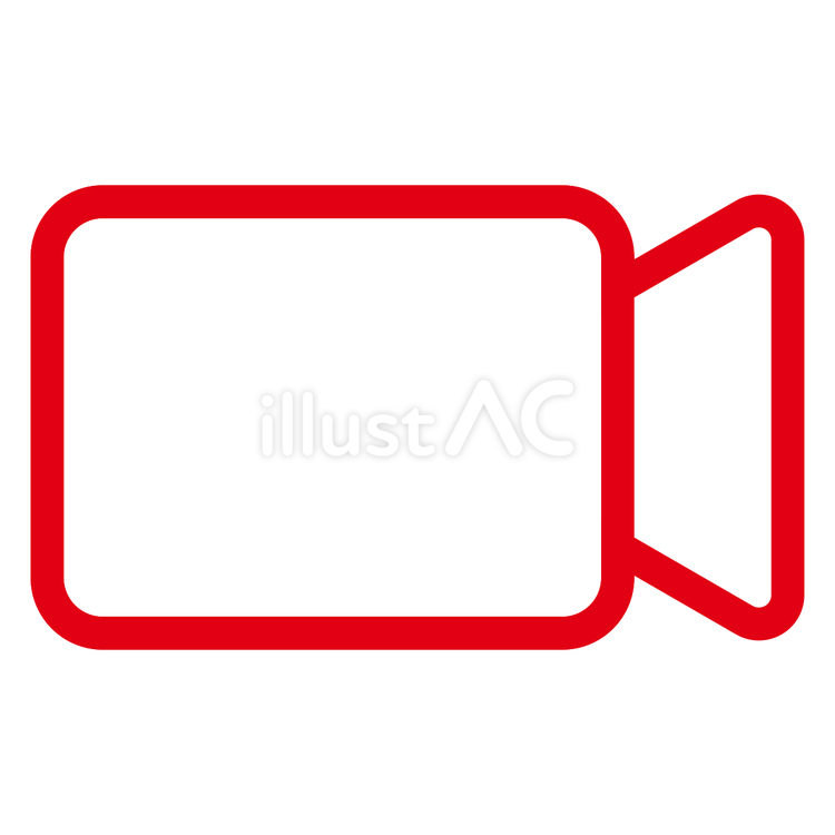 ビデオカメラアイコン03 赤、線画 イラスト - No: 25863213無料イラスト・フリー素材なら「イラストAC」