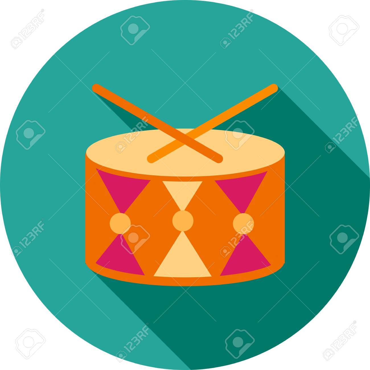 カラーシンプル楽器の単品アイコン ドラムセットのイラスト素材109011931- PIXTA
