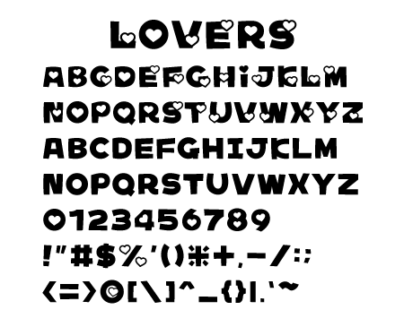 フリー素材ゆるゆると揺れたラインの英語フォント。ゆるい雰囲気の可愛いデザインに