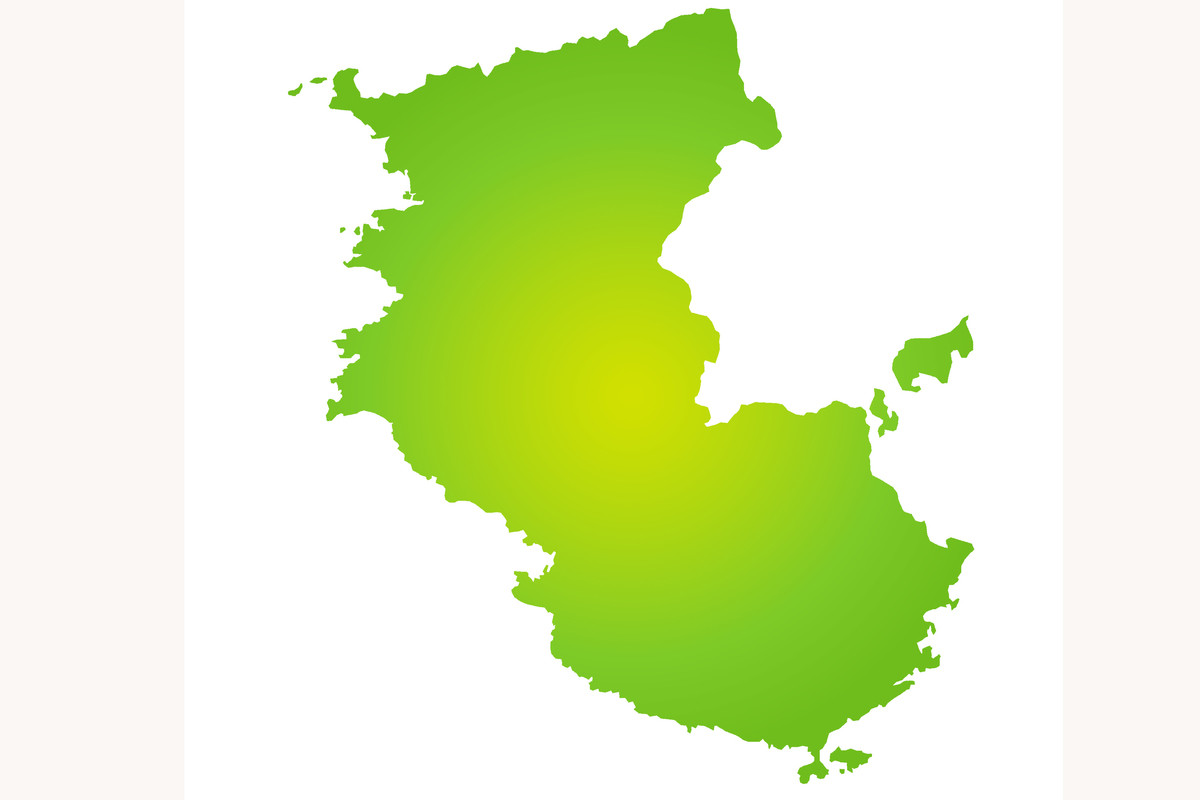 日本地図シルエットイラストのフリー素材イラストイメージ