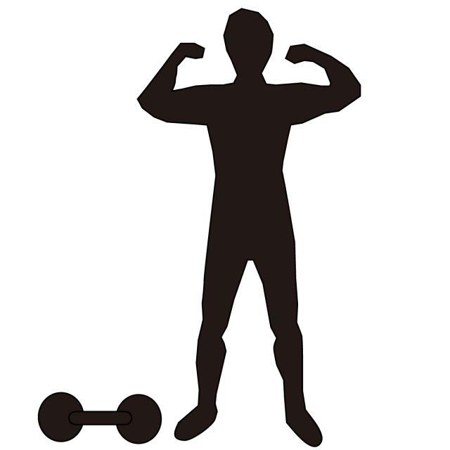 バーベルの筋トレする女性の無料イラスト 運動50010素材Good