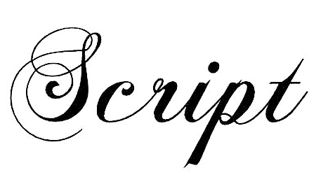 フリー素材美しい筆跡のカリグラフィーフォント。斜体と尖ったセリフがおしゃれ