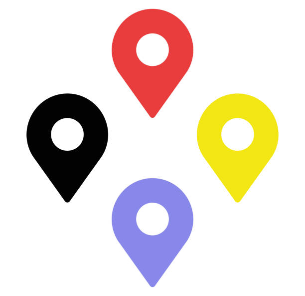 現在地・マップピン モノクロアイコン フリー素材 – アイコン・イラストダウンロードサイト OWL STOCK -オウルストック