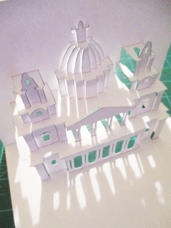 ☆無料ダウンロード ポップアップカード 折り紙建築 ここを修正すればＯＫ＾＾: しかけ絵本＆手作りポップアップカード